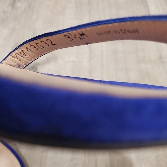 NEW Stuart Weitzman Fringe Embellished Suede Sandals Blue Violet - Picture 7 of 7